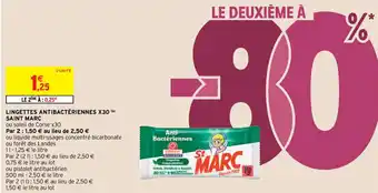 Intermarché Hyper Lingettes antibactériennes X0 SAINT MARC offre