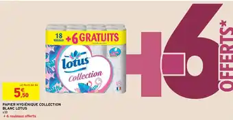Intermarché Hyper Papier hygiénique collection blanc LOTUS offre