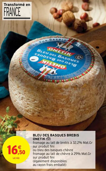 Intermarché Hyper Bleu des basques brebis ONETIK offre