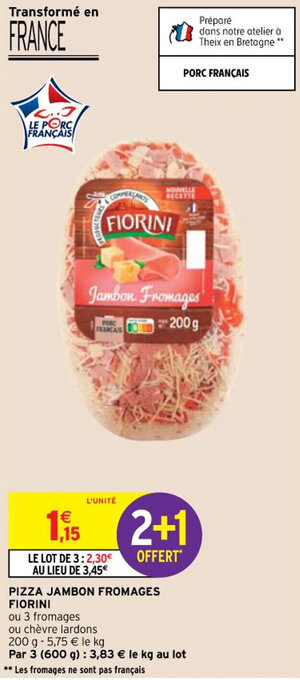 Intermarché Hyper Pizza jambon fromages FIORINI offre