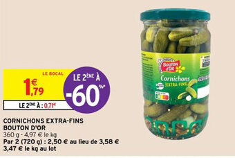 Intermarché Hyper Cornichons Extra-Fins Bouton D'Or offre