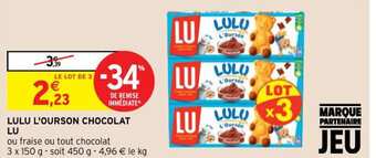 Intermarché Hyper Lulu L'Ourson Chocolat Lu offre