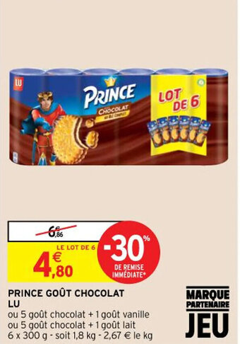 Intermarché Hyper Prince Goût Chocolat Lu offre