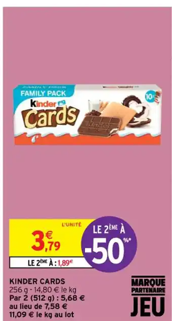 Intermarché Hyper Kinder Cards offre