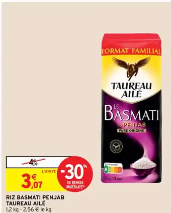 Intermarché Hyper Riz Basmati Penjab Taureau Ailé offre