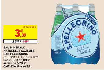 Intermarché Hyper Eau Minérale Naturelle Gazeuse San Pellegrino offre
