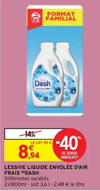 Lessive Liquide Envolée D'Air Frais Dash