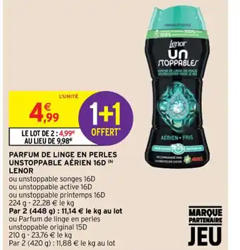 Intermarché Hyper Pafrum de Linge Perles Unstoppable Aérien 16D Lenor offre