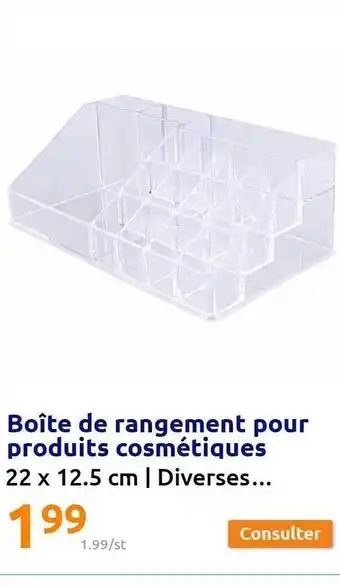 Action Boîte de rangement pour produits cosmétique offre