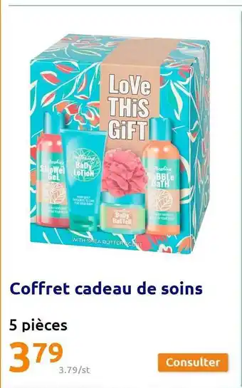Action Coffret cadeau de soins offre