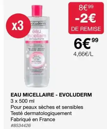 Costco Eau Micellaire - Evoluderm offre