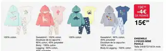 Costco Ensemble 3 Pièces Bébé Pekkle offre