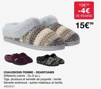 Chaussons Femme - Dearfoams