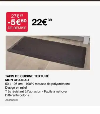 Costco Tapis De Cuisine Texturé Mon Chateau offre