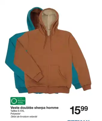 Zeeman Veste Doublée Sherpa Homme offre