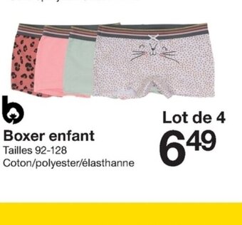 Zeeman Boxer Enfant offre