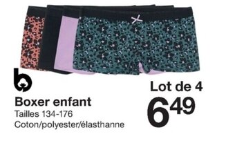 Zeeman Boxer Enfant offre