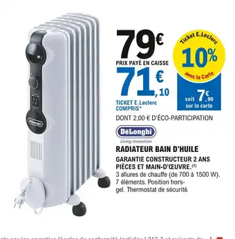 E.Leclerc Brico Radiateur Bain d'Huile offre