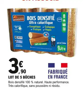 E.Leclerc Brico Lot de 5 Bûches offre