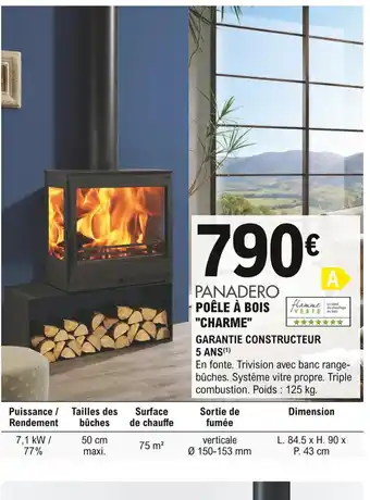 E.Leclerc Brico Poêle à Bois Charme offre