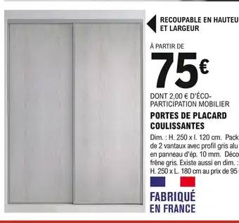 E.Leclerc Brico Portes de Placard Coulissantes offre