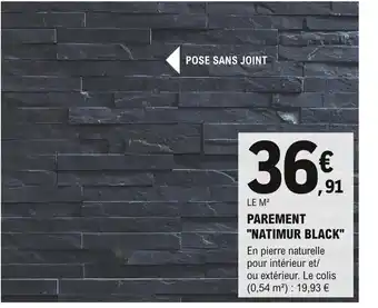 E.Leclerc Brico Parement Natimur Black offre