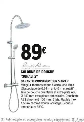 E.Leclerc Brico Colonne de Douche Suhali 2 offre