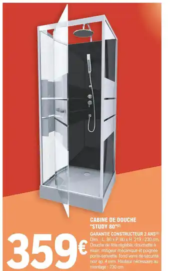 E.Leclerc Brico Cabine de Douche Study 80 offre