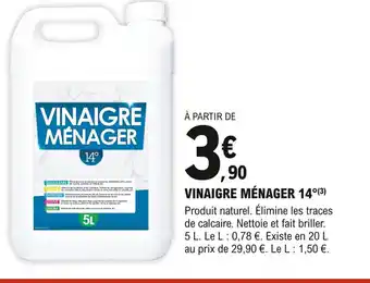 E.Leclerc Brico Vinaigre Ménager 14 offre