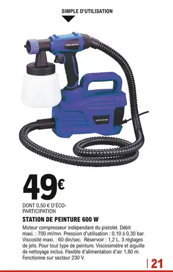 E.Leclerc Brico Station de Peinture 600w offre