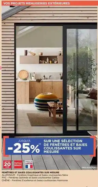 Lapeyre Fenêtres et baies coulissantes sur mesure offre