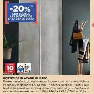 Lapeyre Portes de placard glisséo offre