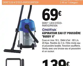 E.Leclerc Brico Aspirateur Eau Et Poussière Buddy II offre