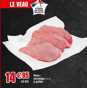 Migros Veau : escalope***à griller offre