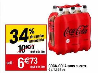 Migros Coca-cola sans sucres offre