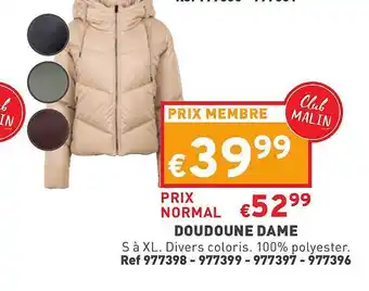 Doudoune dame