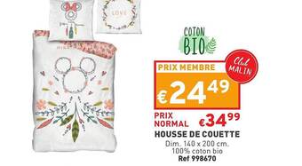 Trafic Housse de couette offre