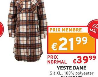 Trafic Veste dame offre