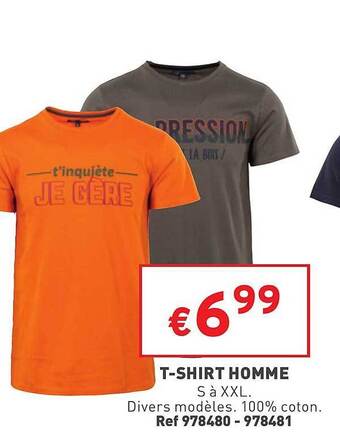 Trafic T-shirt homme offre