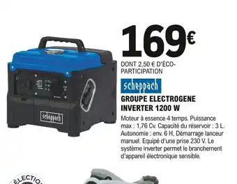 E.Leclerc Brico Groupe Electrogene Inverter 1200w offre