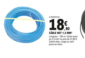 E.Leclerc Brico Cable H07 1,5mm offre