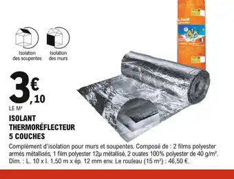 E.Leclerc Brico Isolant Thermoréflecteur 5 Couches offre