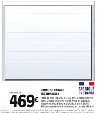 Porte de Garage Sectionnelle