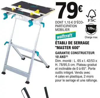 Établi de Serrage Master 600