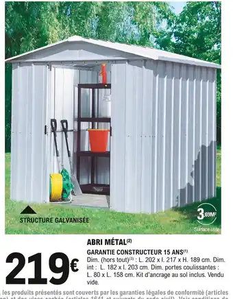 E.Leclerc Brico Abri Métal offre