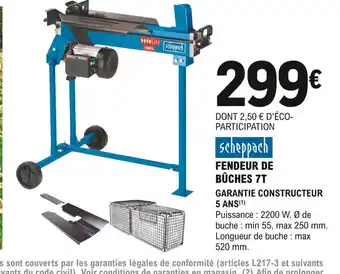 E.Leclerc Brico Fendeur de bûches 7T offre