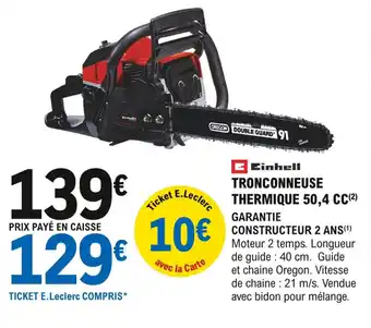 E.Leclerc Brico Tronconneuse Thermique 50,4cc offre
