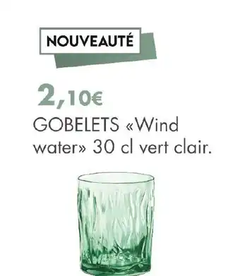 E.Leclerc Gobelets Wind Water 30cl Vert Clair offre