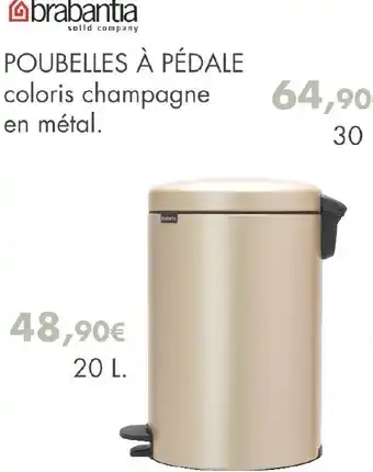 Poubelles à pédale 20L