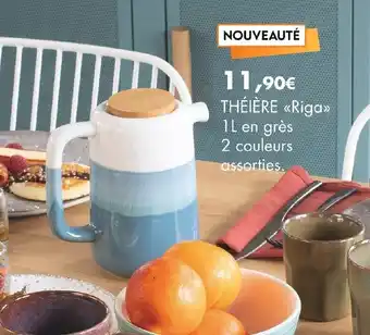E.Leclerc Théière Riga 1L En Grès 2 Couleurs offre